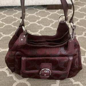 coach maroon vintage purse